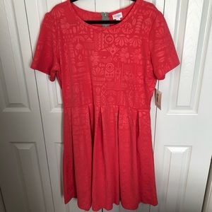 Lularoe Amelia Dress With Embossed Design